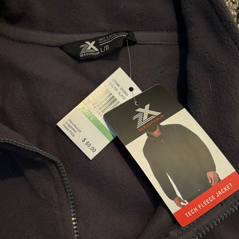 ZeroXposur Tech Fleece Jacket in Charcoal